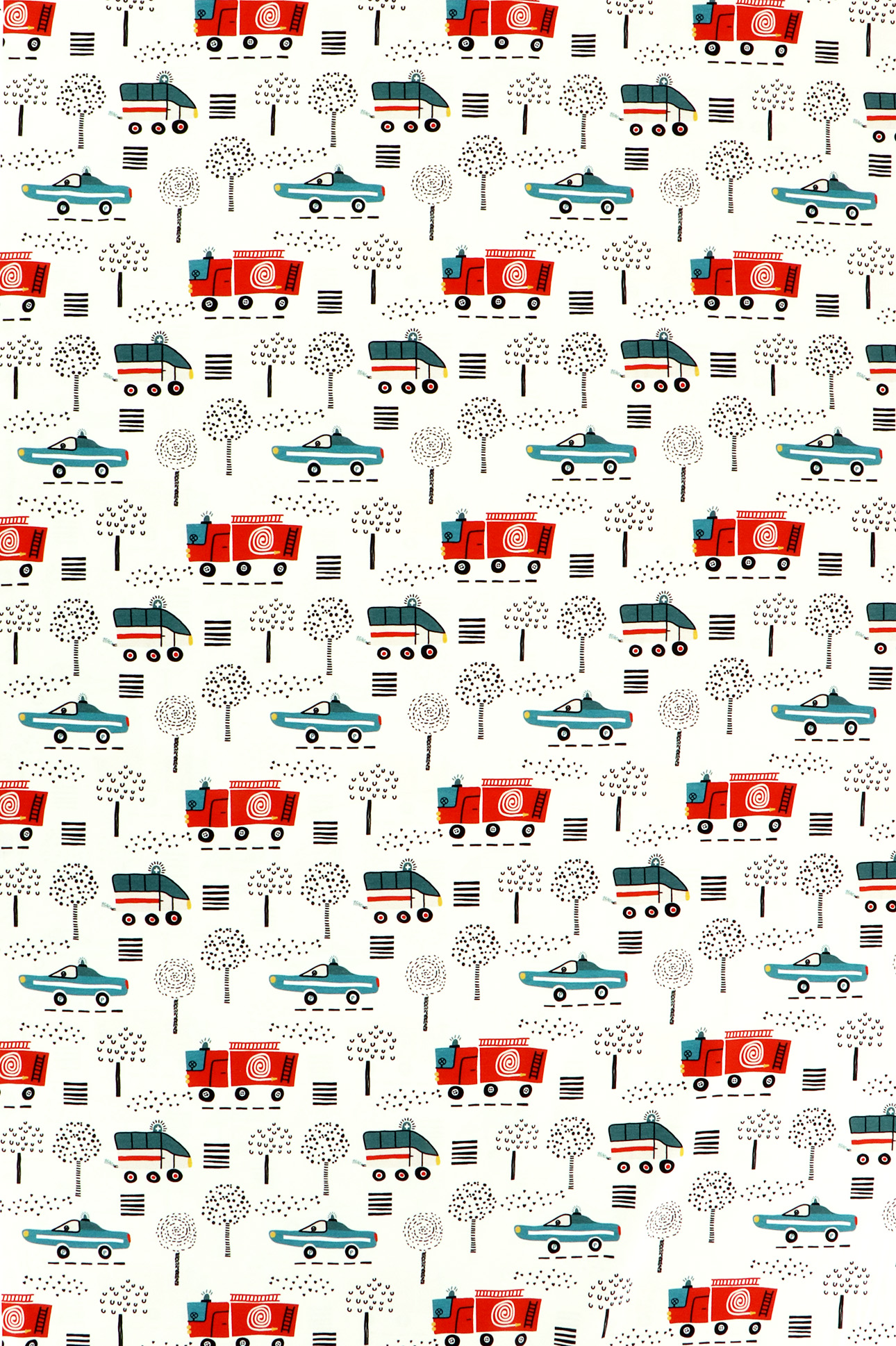 Jersey Fräulein von Julie, Rettungsfahrzeuge auf off white