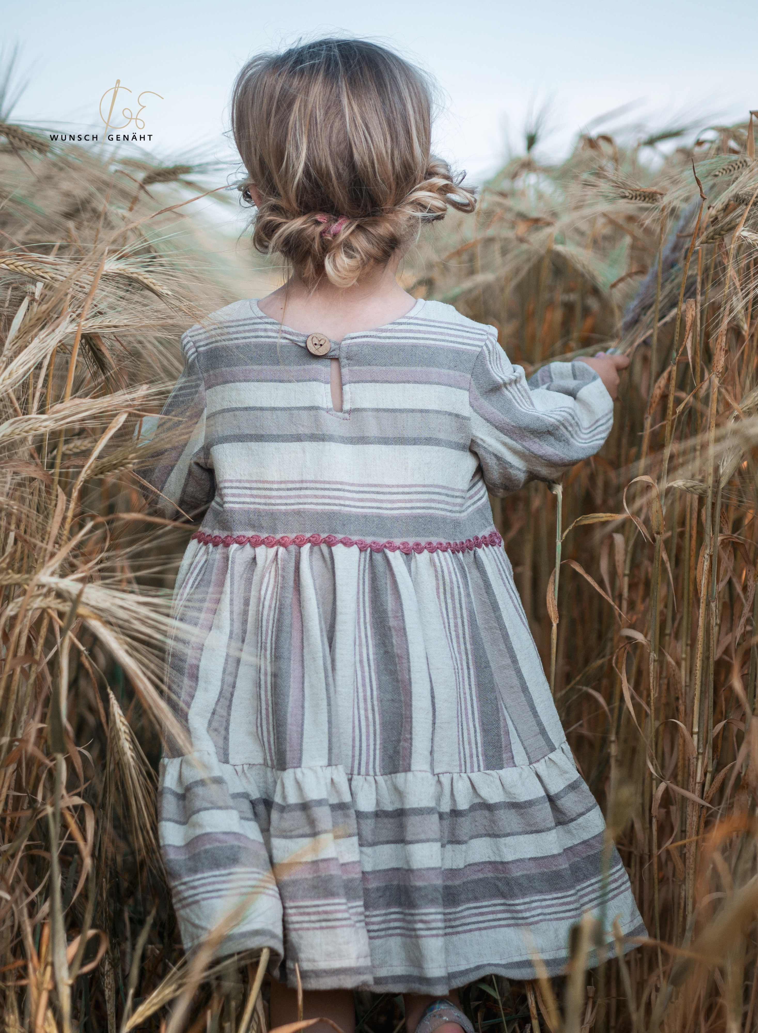 Leinengemisch, gestreift beige / braun / rotbraun