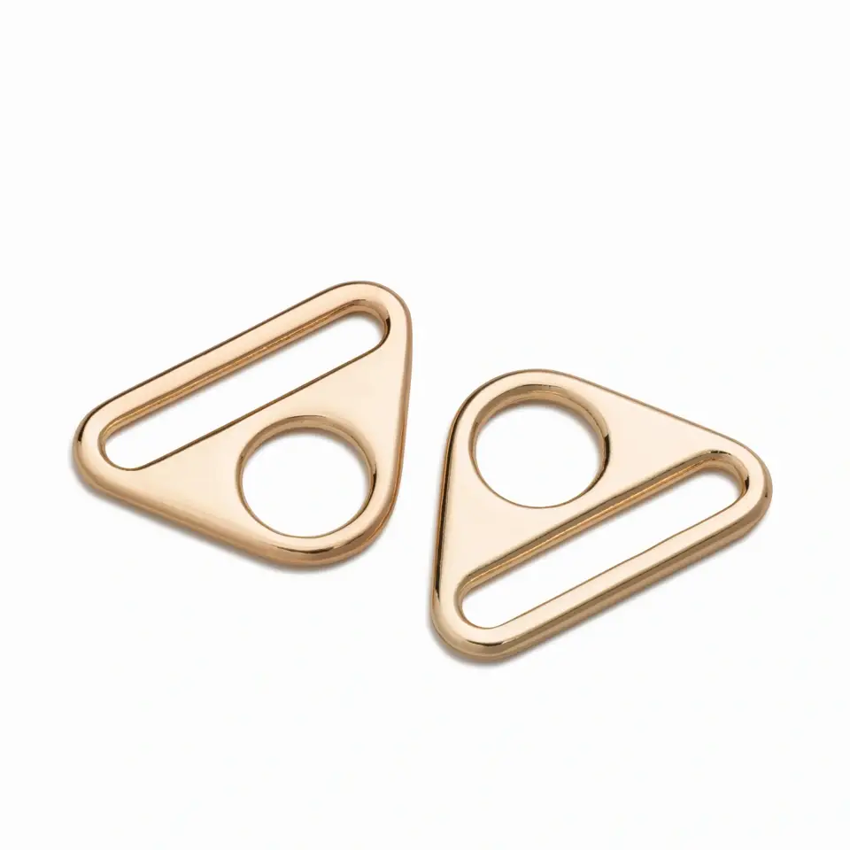 Triangel-Ringe mit Steg, 30mm, new gold