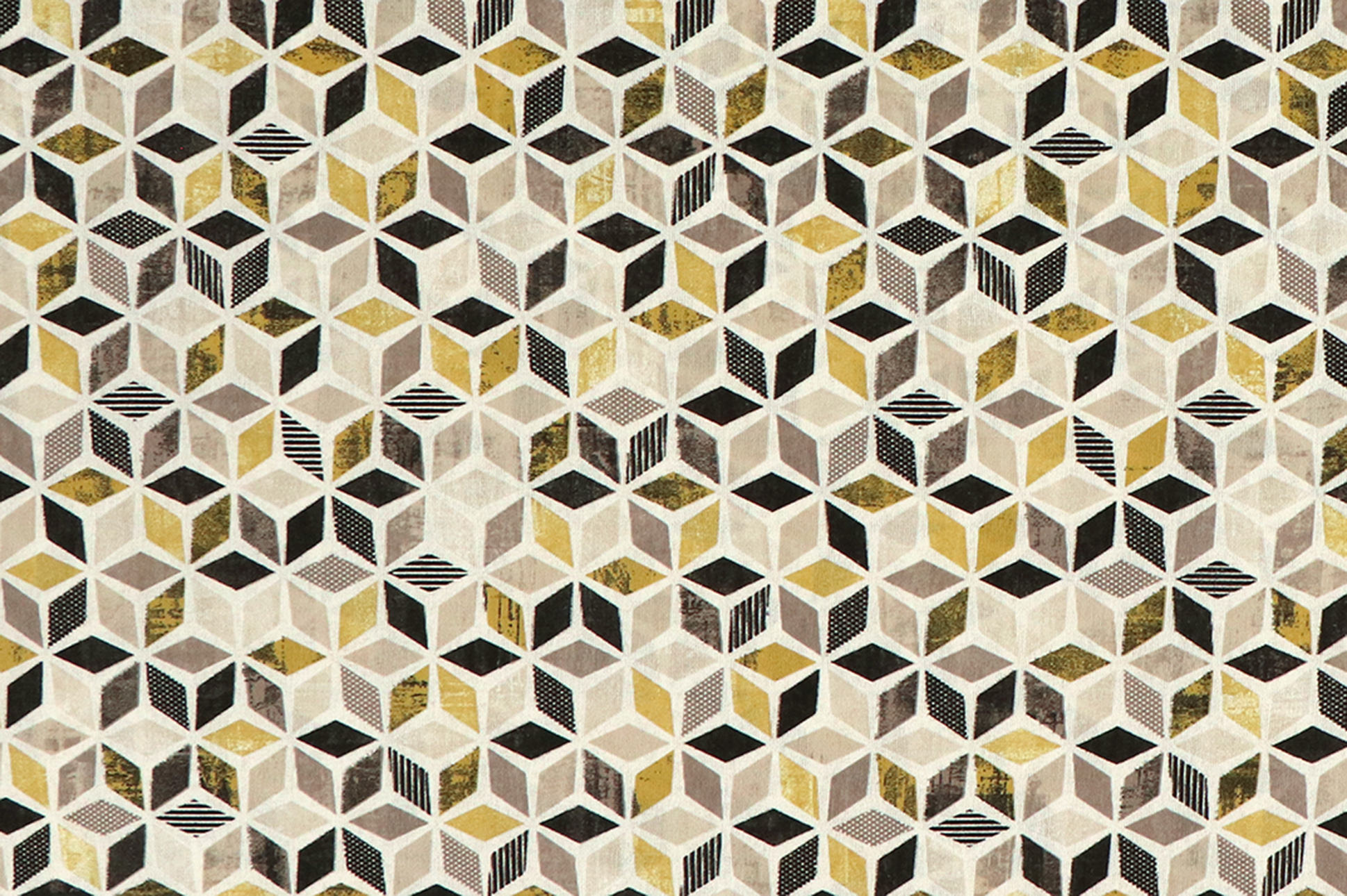 Canvas,  geometrisches Muster in grau-gelb