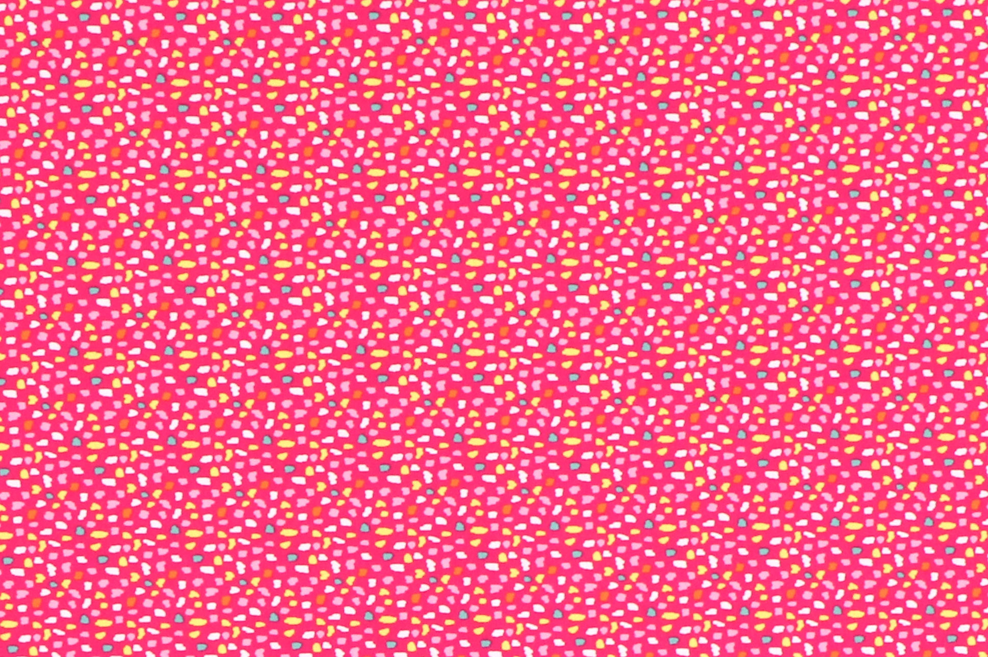 French Terry, pink mit bunten Muster