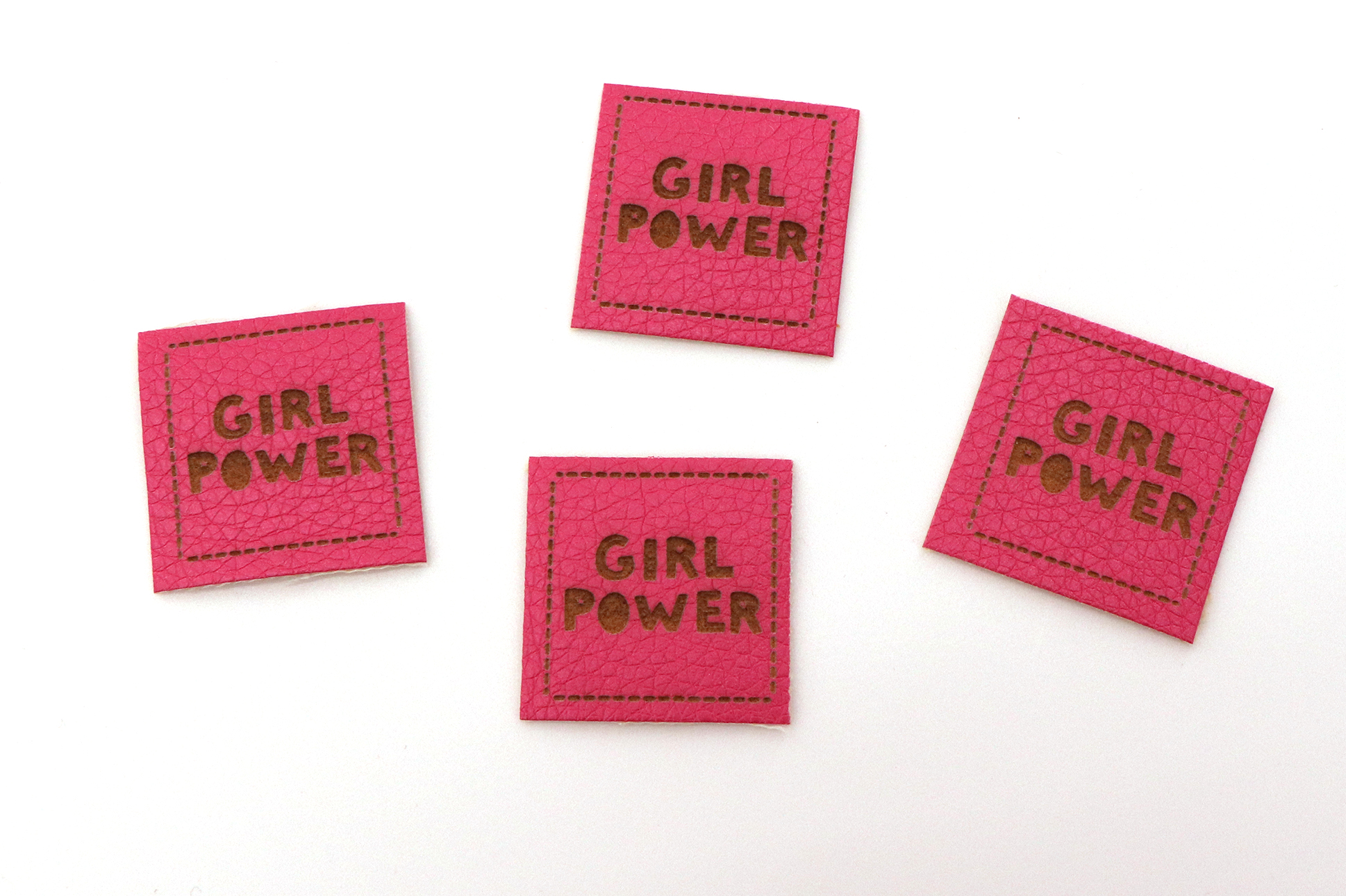Label, "Girl Power" pink