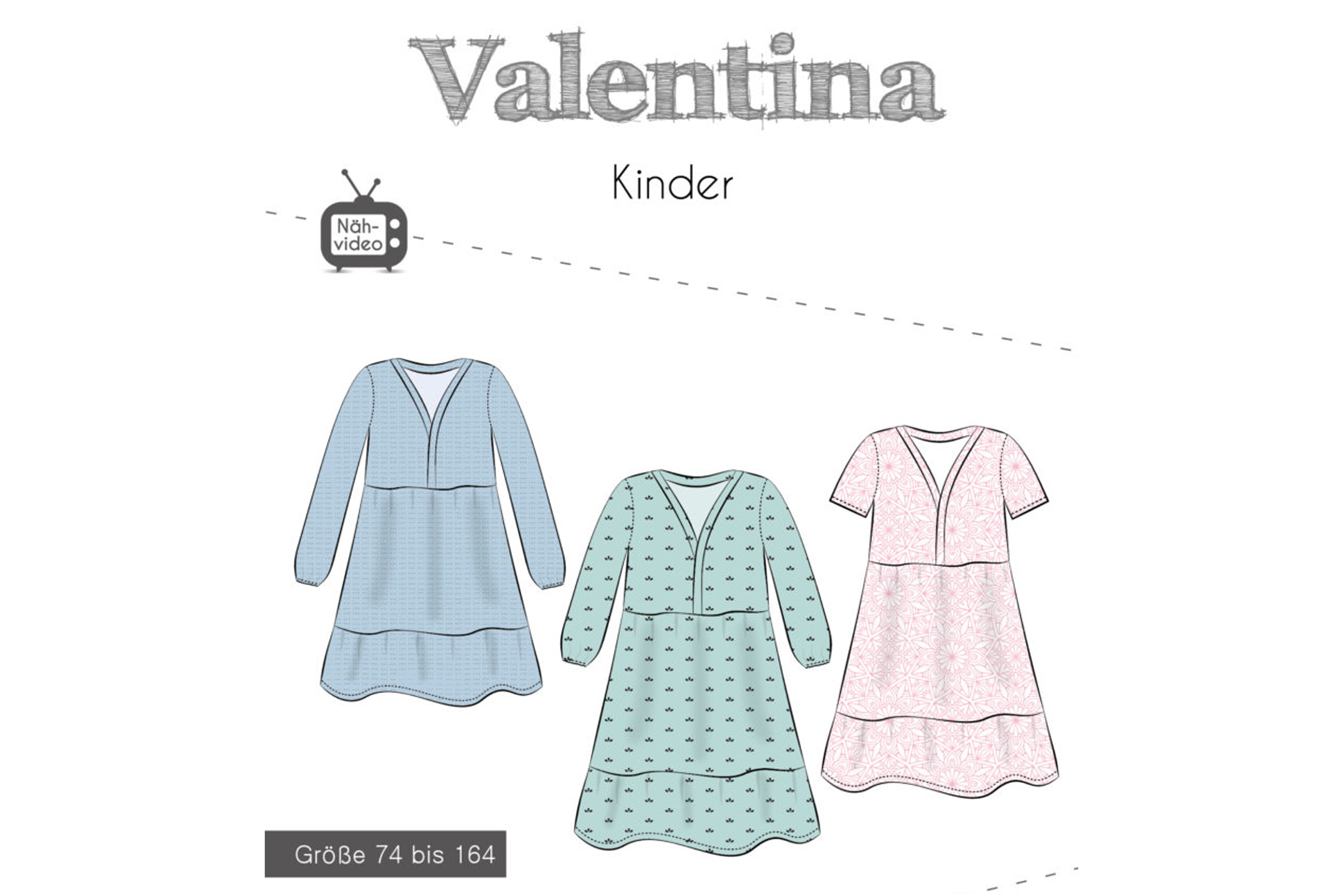 Papierschnittmuster, Fadenkäfer Kinder Kleid Valentina