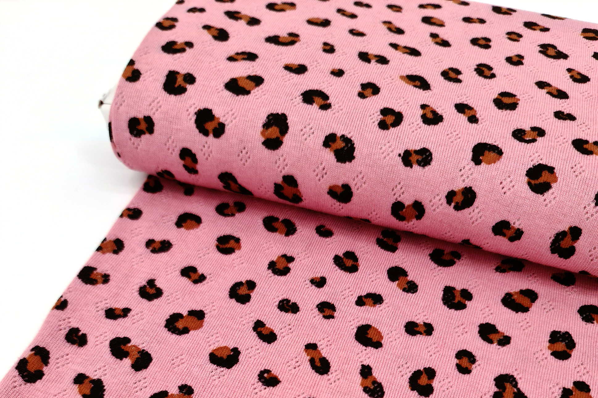 Lochjersey, Leo Print rosa