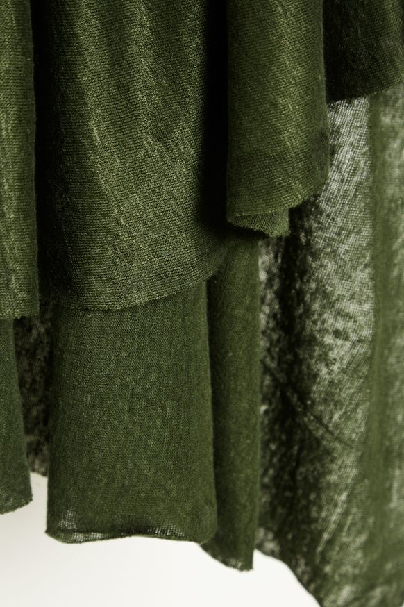 Fine Linen Knit, green khaki