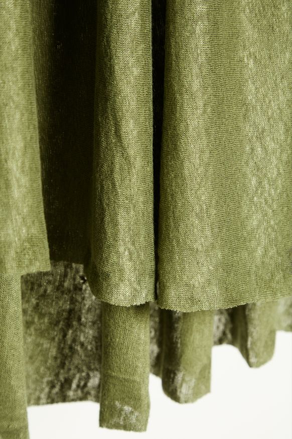 Fine Linen Knit, olive green