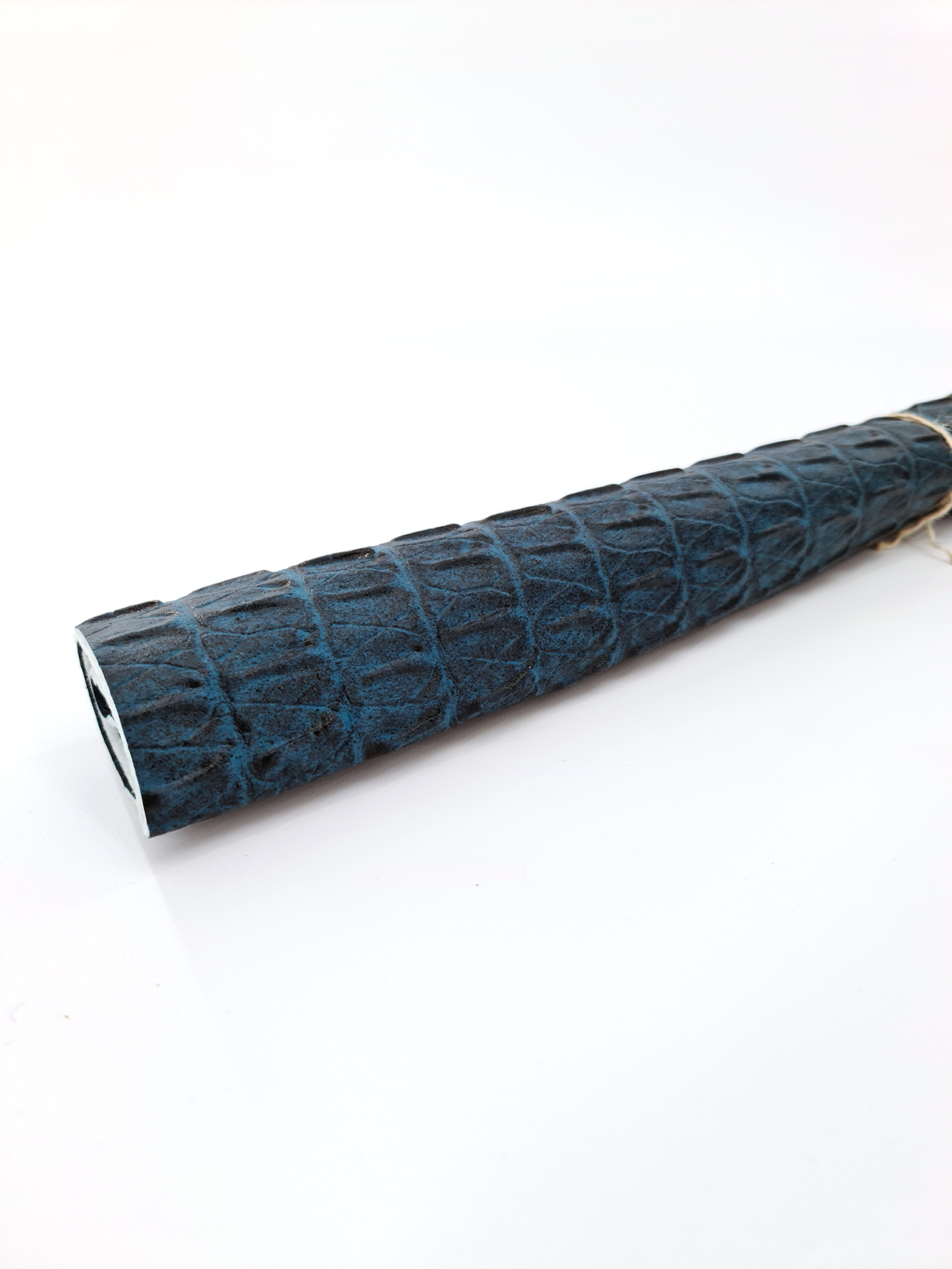 Kunstleder, 50 x 70 cm Kroko petrol