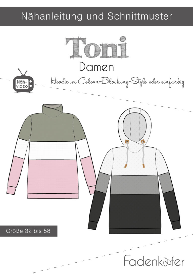 Tonipakete - Hoodie für Frauen von dt. Gr. 36 - 52 