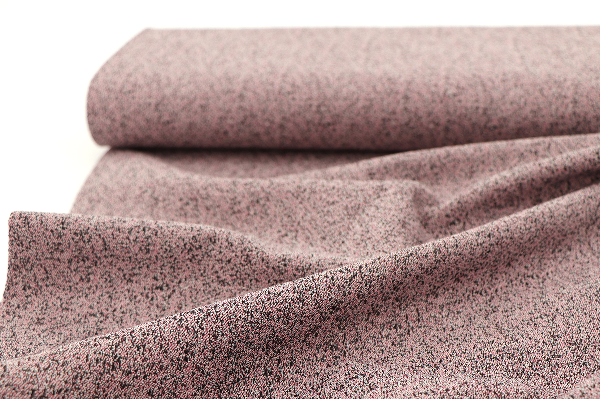 Dekostoff, Outdoor, meliert schwarz/rosa