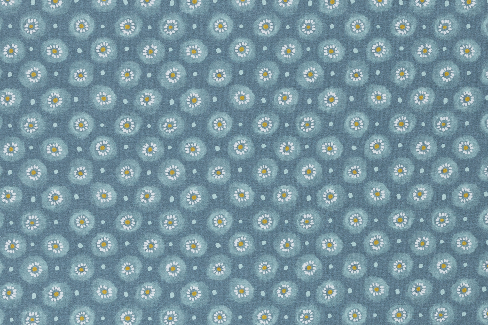 Baumwolljersey, graphic flower blau