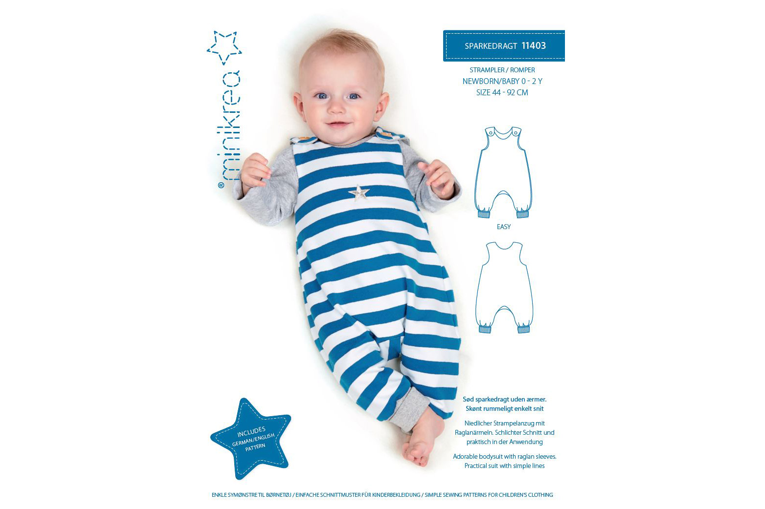 Papierschnittmuster, Minikrea Strampler