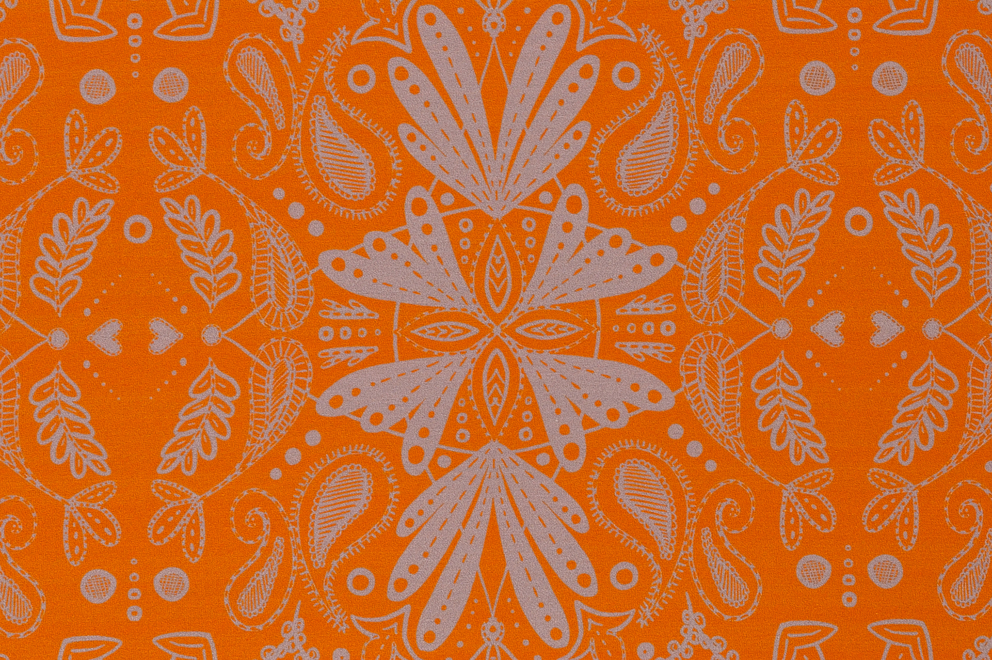 French Terry Modal, Harmony orange / grau