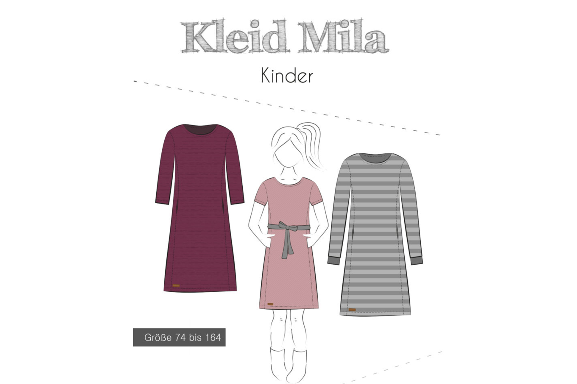 Papierschnittmuster, Fadenkäfer Kinder Kleid Mila