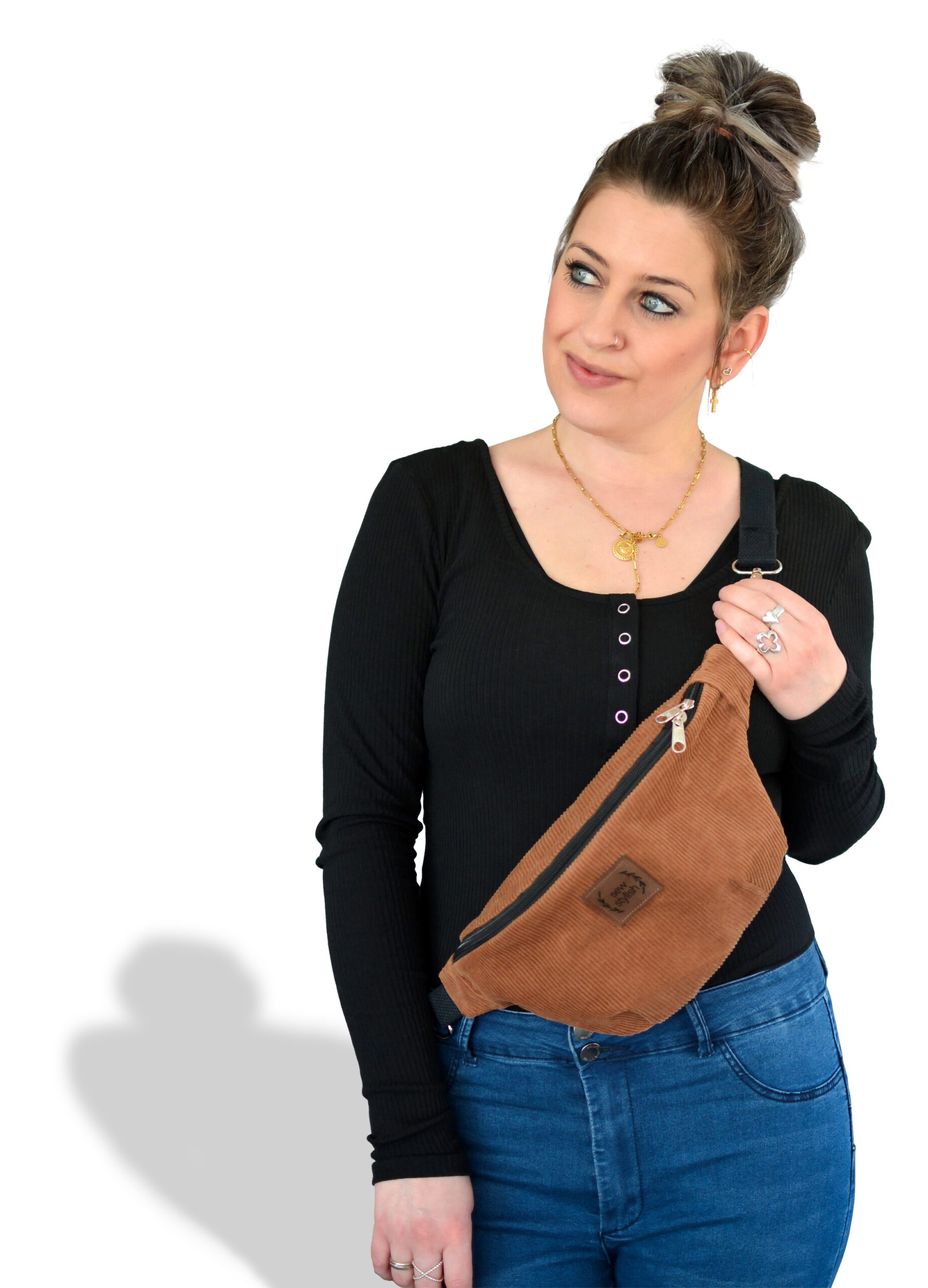 Papierschnittmuster, Fadenkäfer Bauchtasche