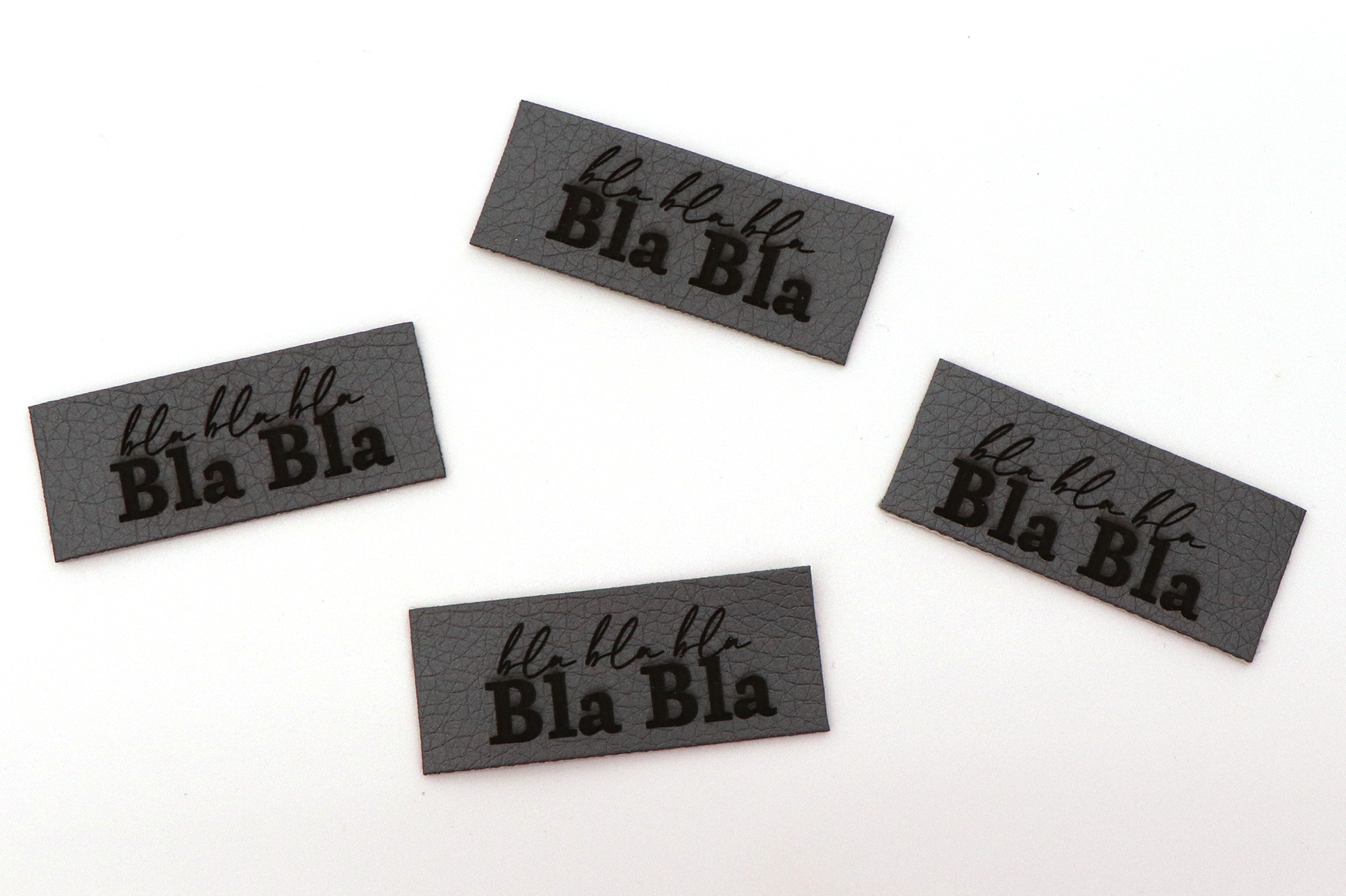 Label, "bla bla bla" grau