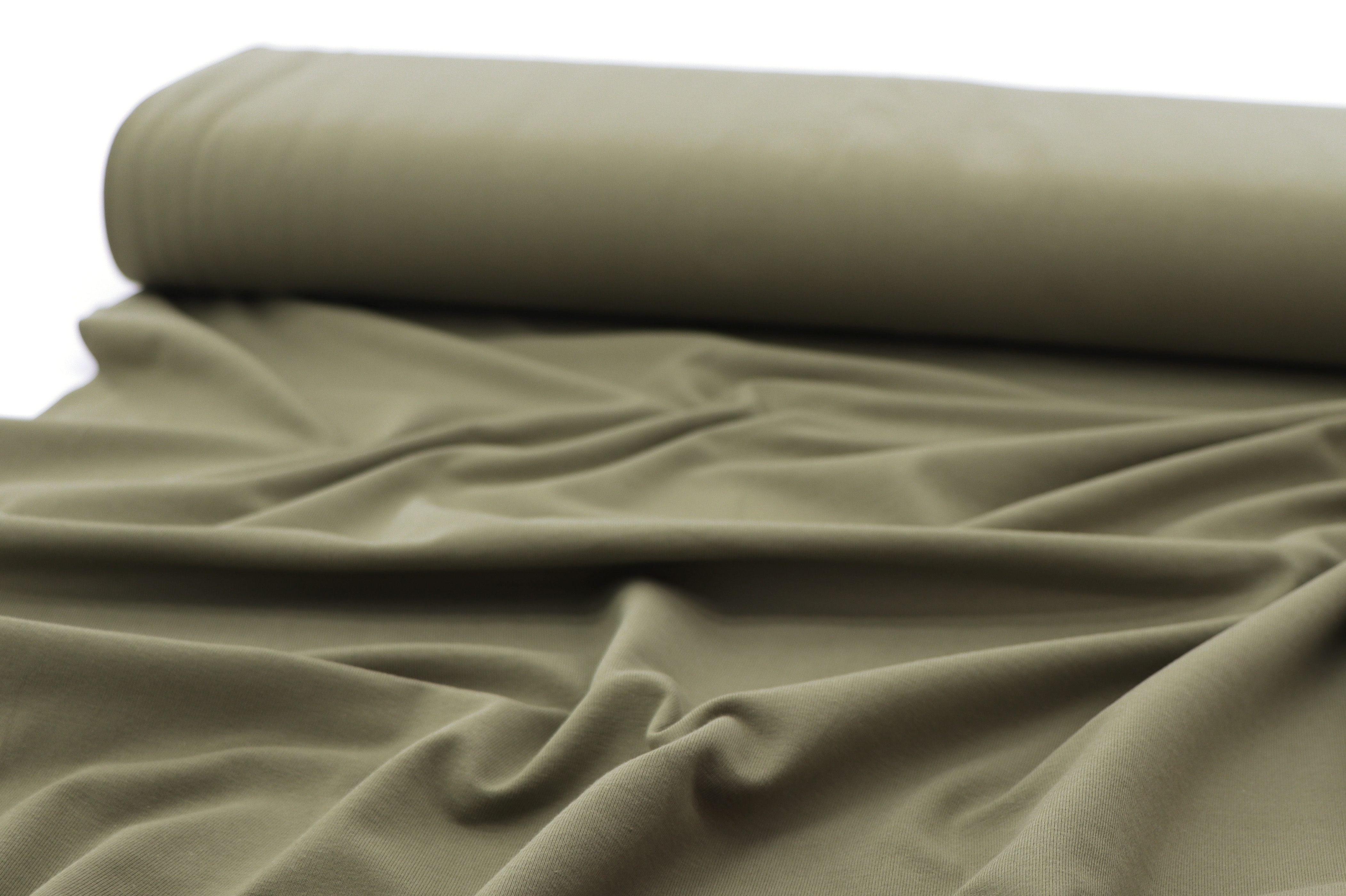 Baumwolljersey uni, moss green