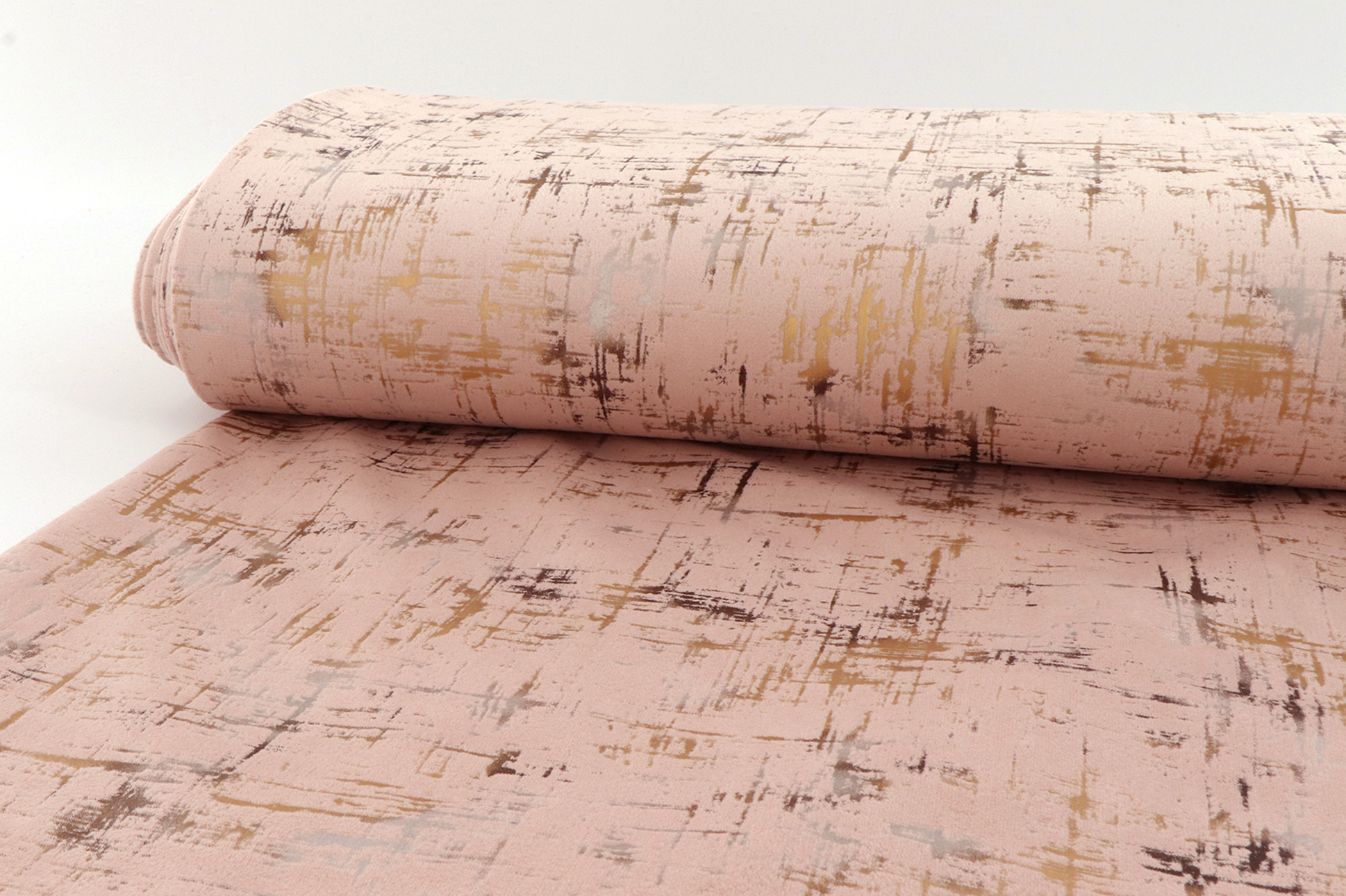 Canvas, Velour mit Metalldruck rosa