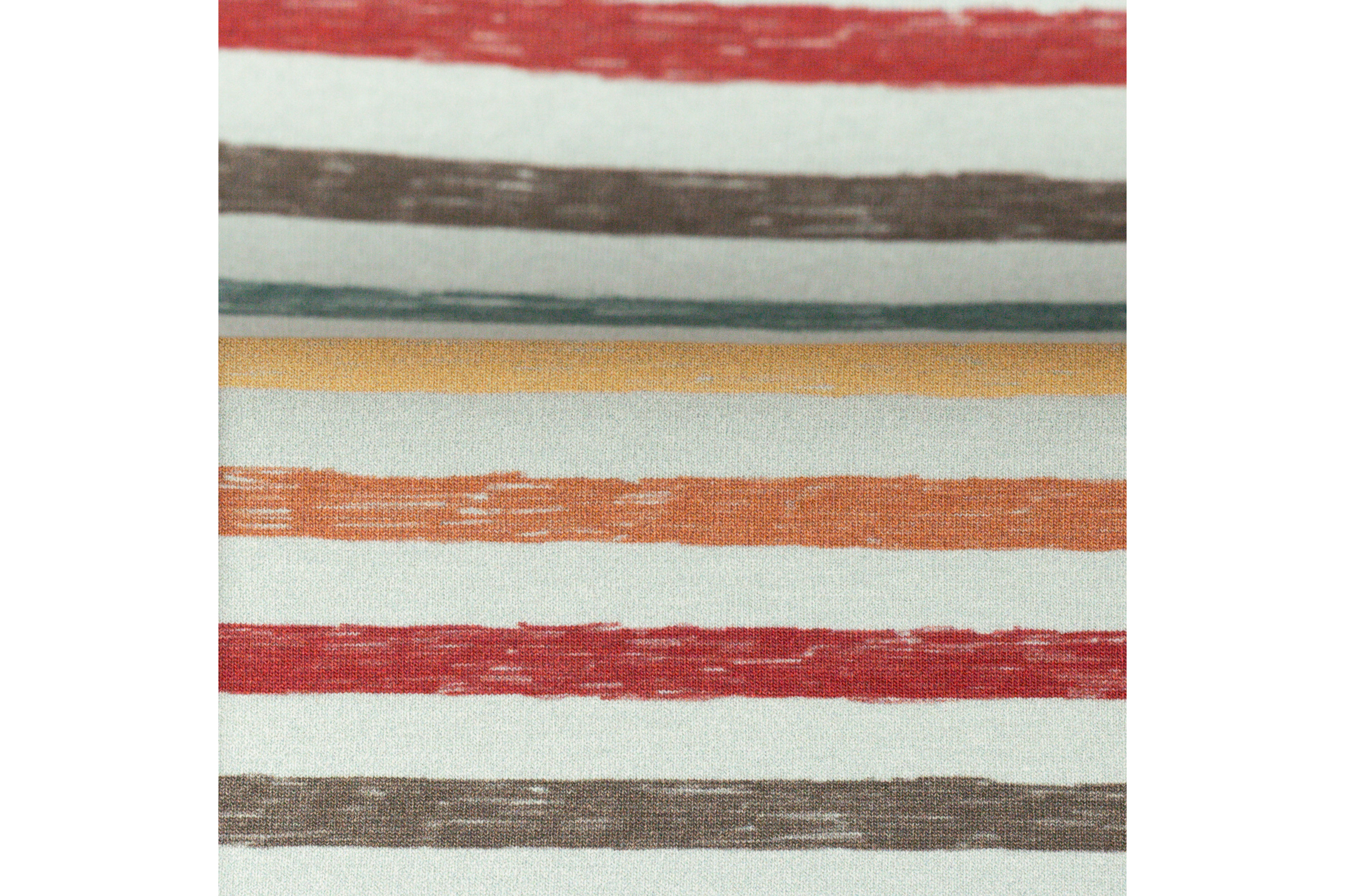 Baumwolljersey, bunte gemalte Streifen auf hellmint