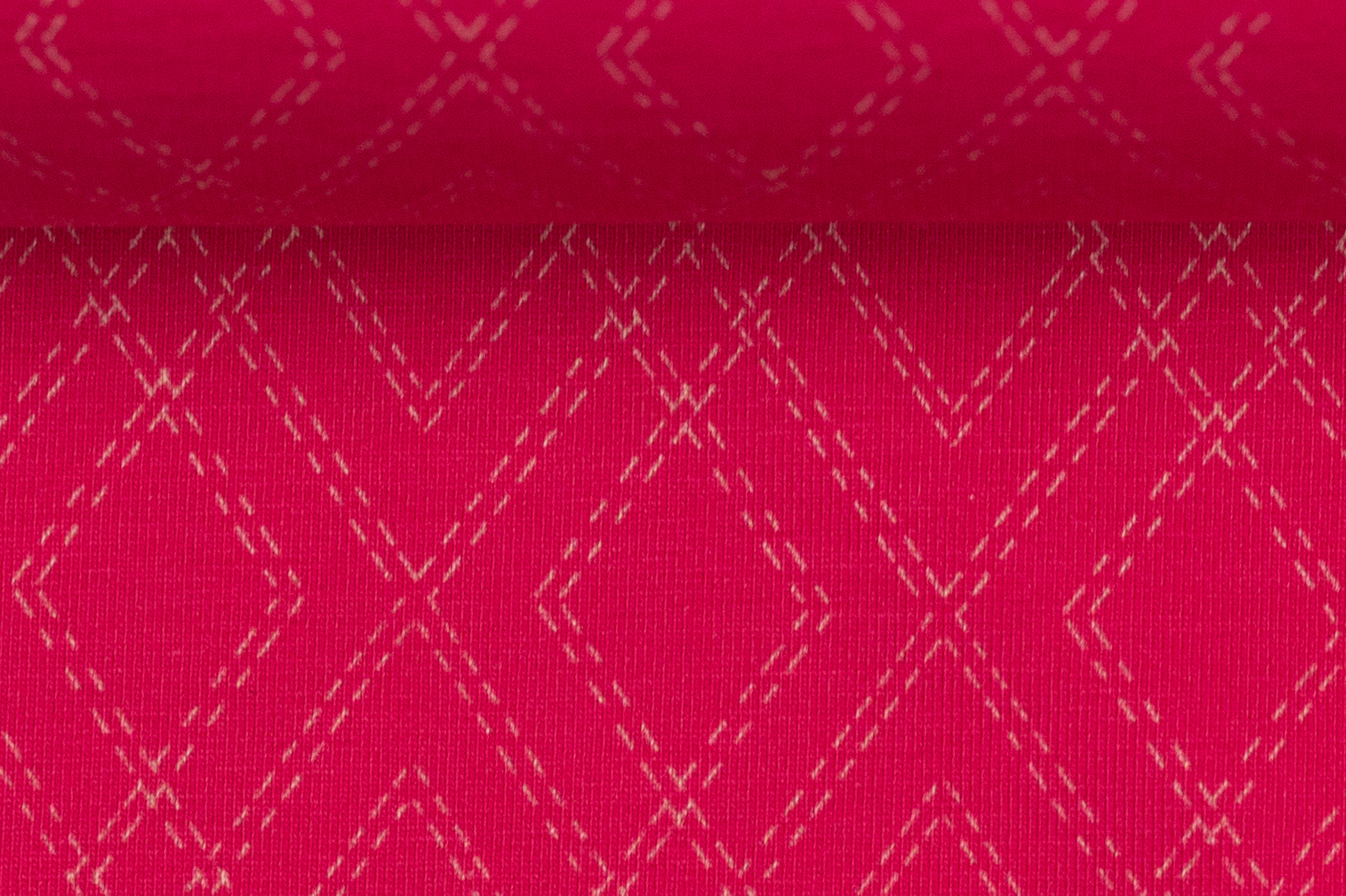Baumwolljersey, Rhombus auf pink