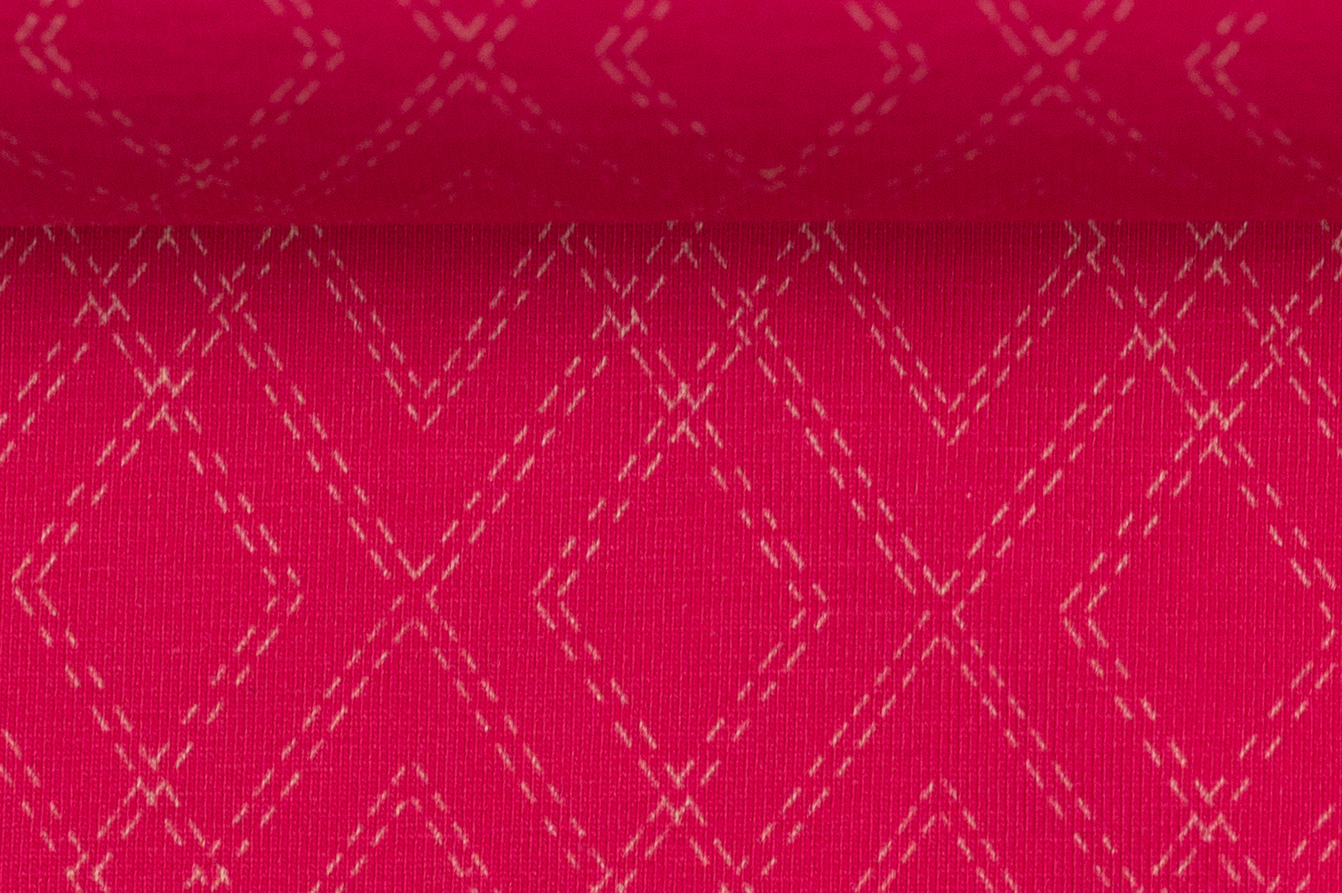 Baumwolljersey, Rhombus auf pink