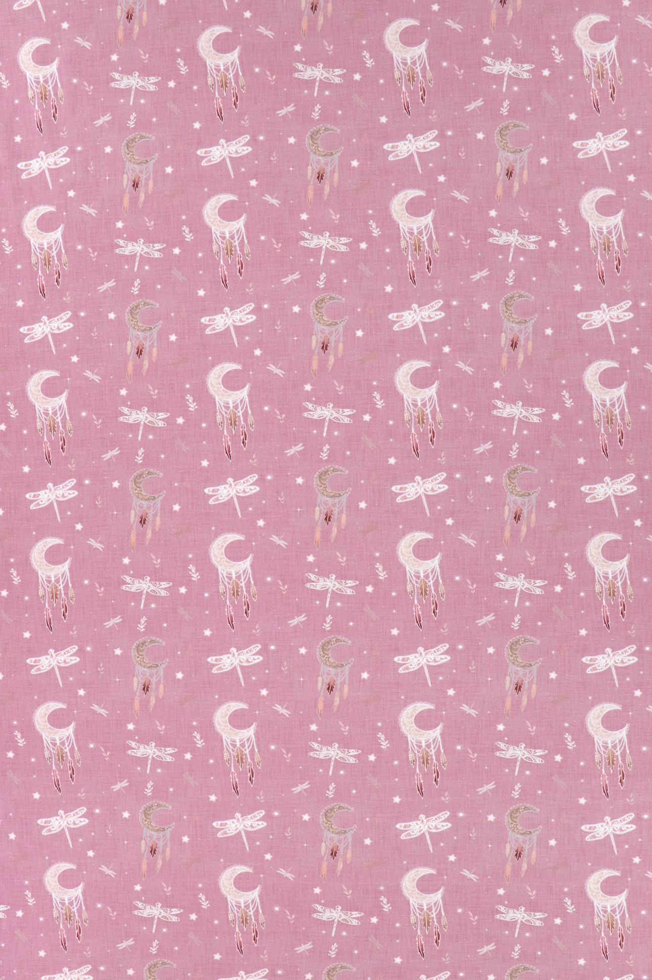Baumwolljersey, Traumfänger auf rosa